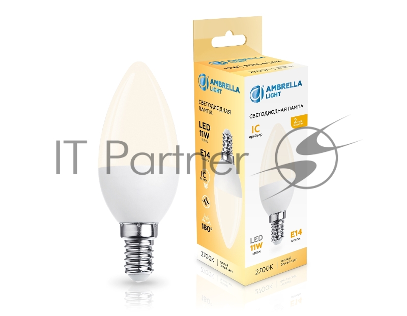 Светодиодная лампа 371113 LED C37 11W IC E14 2700K 175-265V