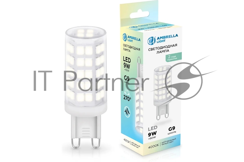 Лампа светодиодная Ambrella light 100904 LED G9 9W 4000K 220-240V