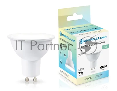 Лампа светодиодная	Ambrella light 190714 LED MR16 7W IC GU10 4000K 175-265V 38°