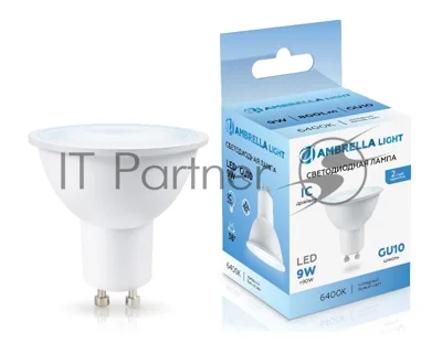 Лампа светодиодная	Ambrella light 190906 LED MR16 9W IC GU10 6400K 175-265V 38°