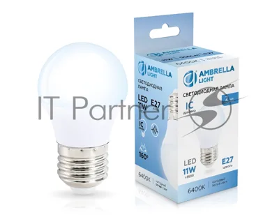 Лампа светодиодная	451106 LED G45 11W IC E27 6400K 175-265V