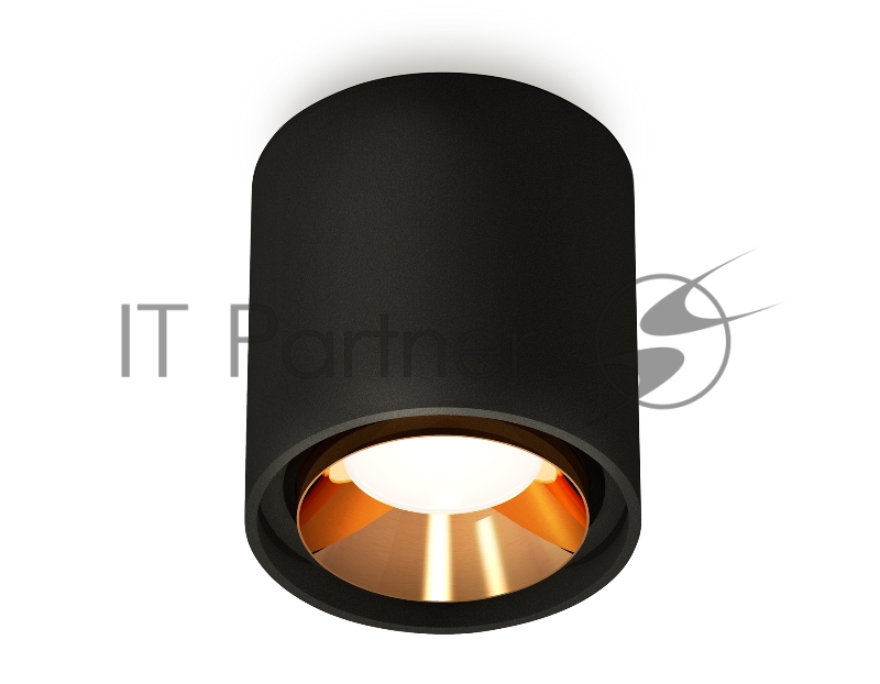 Светильник Ambrella Light XS7723004 SBK/PYG черный песок/золото желтое полированное MR16 GU5.3 (C7723, N7034)