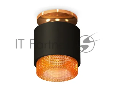 Светильник Ambrella Light XS7511122 SBK/PYG/CF черный песок/золото желтое полированное/кофе MR16 GU5.3 (N7929, C7511, N7195)