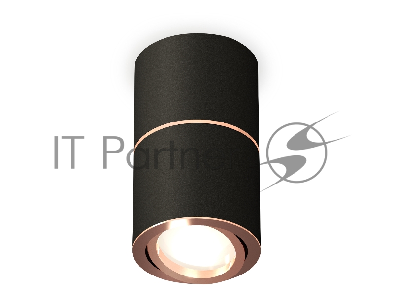 Светильник Ambrella Light XS7402200 SBK/PPG черный песок/золото розовое полированное MR16 GU5.3 (C7402, A2073, C7402, N7005)