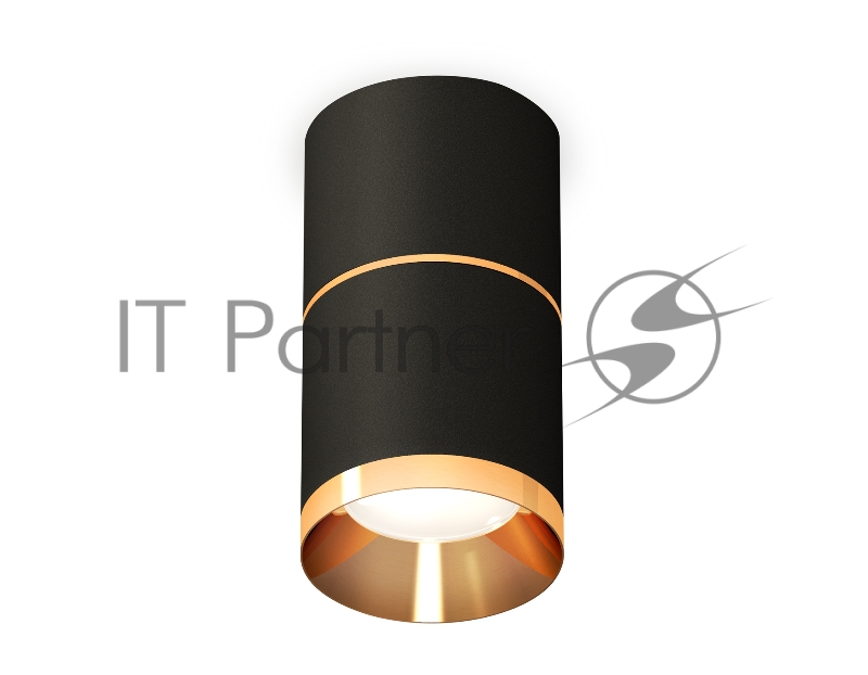 Светильник Ambrella Light XS7402181 SBK/PYG черный песок/золото желтое полированное MR16 GU5.3 (C7402, A2072, C7402, N7034)
