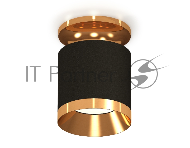 Светильник Ambrella Light XS7402101 SBK/PYG черный песок/золото желтое полированное MR16 GU5.3 (N7929, C7402, N7034)