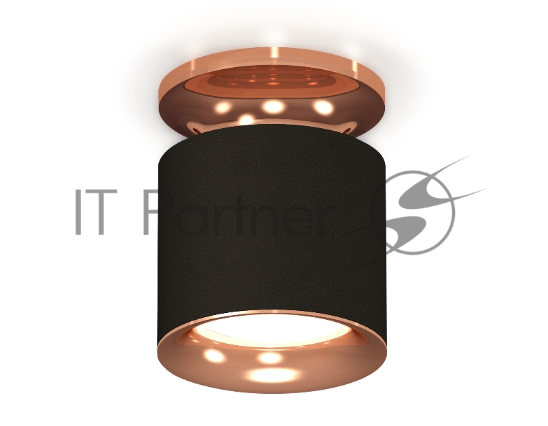 Светильник Ambrella Light XS7402122 SBK/PPG черный песок/золото розовое полированное MR16 GU5.3 (N7930, C7402, N7015)