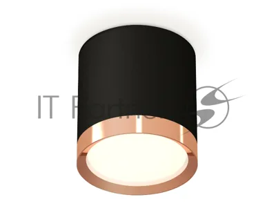 Светильник Ambrella Light XS8142005 SBK/PPG черный песок/золото розовое полированное GX53 (C8142, N8126)
