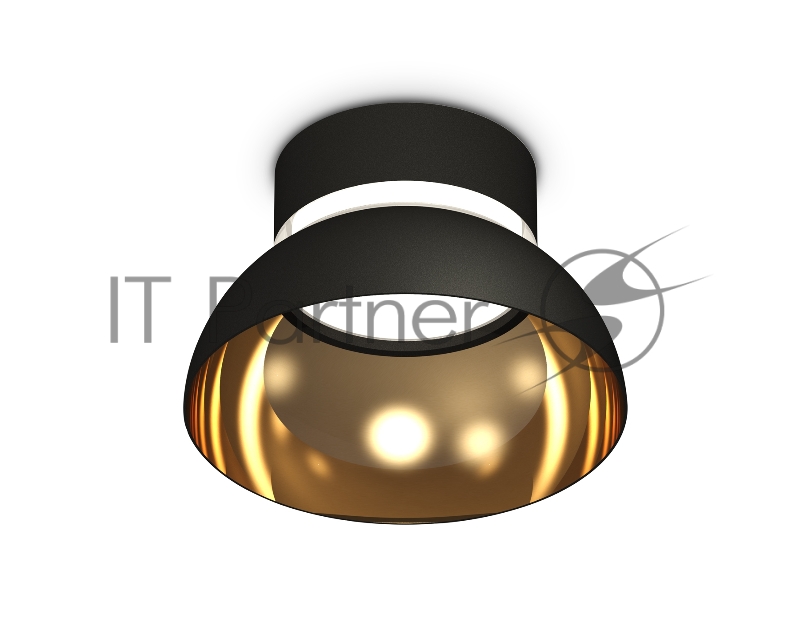 Светильник Ambrella Light XS8102036 SBK/PYG/CL черный песок/золото желтое полированное/прозрачный GX53 (C8102, N8145)