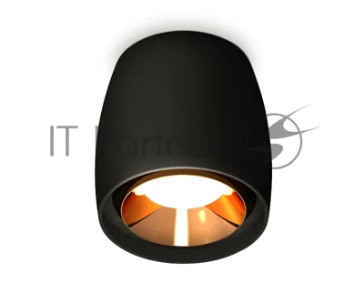 Светильник Ambrella Light XS1142004 SBK/PYG черный песок/золото желтое полированное MR16 GU5.3 (C1142, N7034)