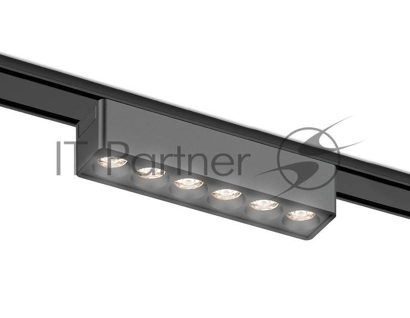 Светильник трековый светодиодный GV1403 BK черный IP20 6W 4200K 48V 24° 122x26x24