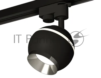 Светильник Ambrella light XT1102003 SBK/PSL черный песок/серебро полированное GU5.3 LED 3W 4200K (A2521, C1102, N7032)