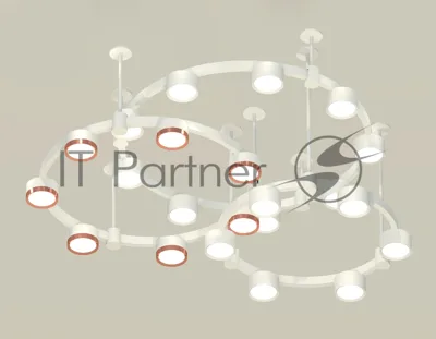 Светильник Ambrella light XR92212200/22 SWH/PPG белый песок/золото розовое полированное GX53