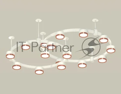 Светильник Ambrella light XR92211160/16 SWH/PPG белый песок/золото розовое полированное GX53