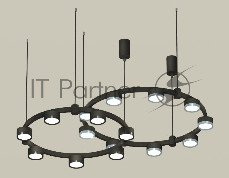 Светильник Ambrella light XR92091210/16 SBK/PPH/PBK черный песок/графит полированный/черный полированный GX53