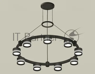 Светильник Ambrella light XR92051903/9 SBK/FR черный песок/белый матовый GX53 (A9205, C9242, N8478)