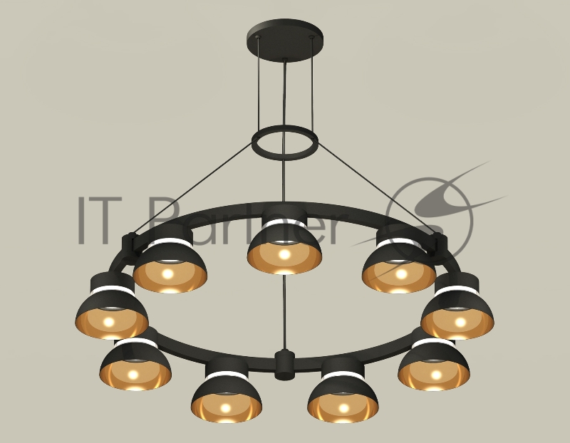 Светильник Ambrella light XR92051702/9 SBK/PYG/CL черный песок/золото желтое полированное/прозрачный GX53 (A9205,C9242,N8145)