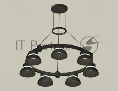 Светильник Ambrella light XR92051401/7 SBK/FR черный песок/белый матовый GX53 (A9205, C9238, N8141)