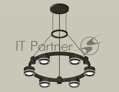 Светильник Ambrella light XR92051201/6 SBK/FR черный песок/белый матовый GX53 (A9205, C9232, N8434)