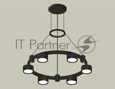 Светильник Ambrella light XR92051100/6 SBK/PBK черный песок/черный полированный GX53 (A9205,C9232,N8113)