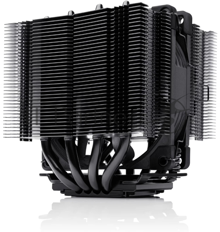 Кулер для процессора Noctua NH-D9L chromax черный, 92 мм, медь, 0-2000 об/мин, 22.8 дБ, 4 pin PWM, 140 Вт, высота 110 мм