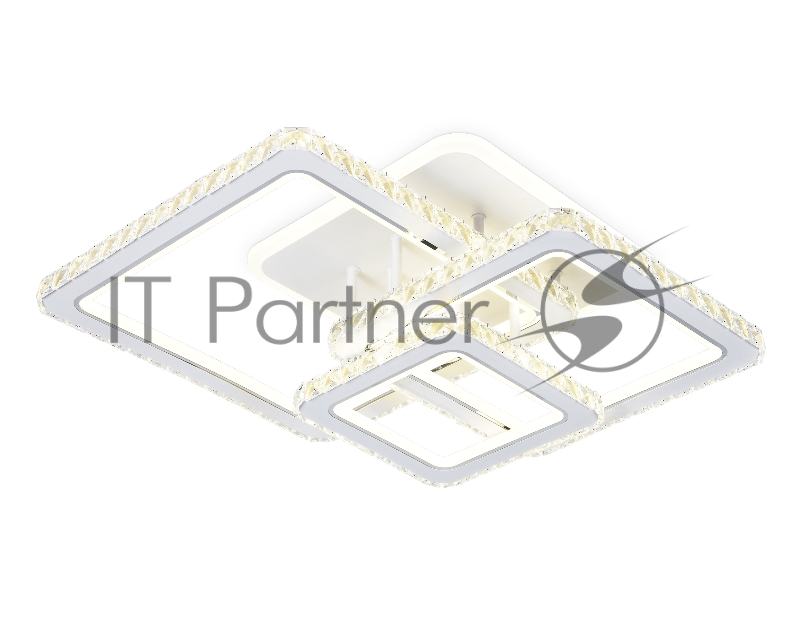 Управляемый светодиодный светильник Ambrella light FA1732/3 WH/CH белый/хром 145W 3000K/4200K/6400K 670*510*150 (ПДУ РАДИО 2.4G)