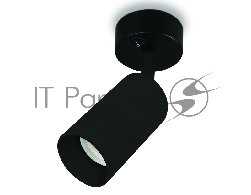 Накладной спот с выключателем Ambrella light TA127 BK черный GU10 max 12W D70*164*D55