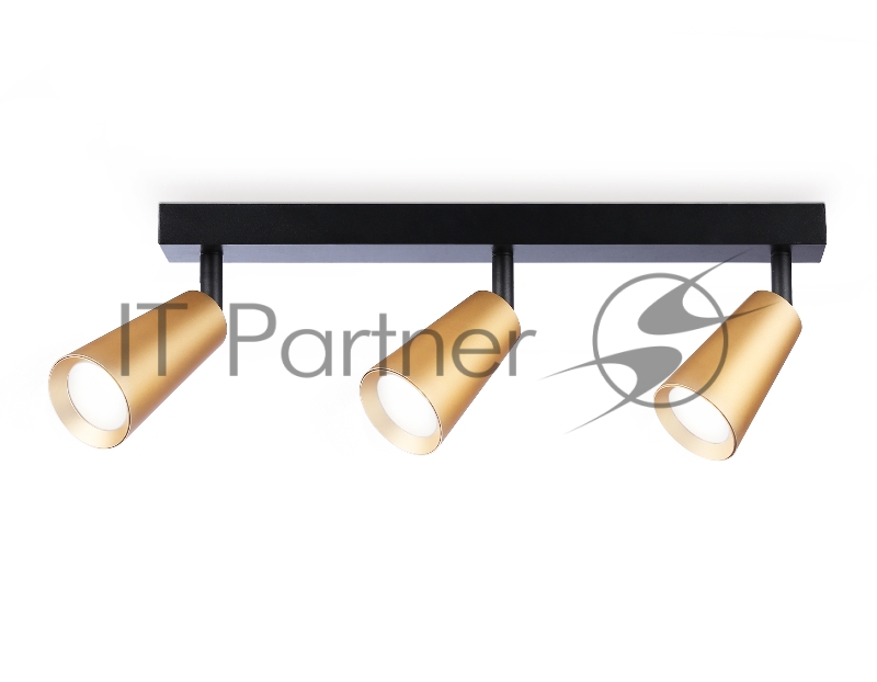 Накладной поворотный спот Ambrella light TA13151/3 BK/GD черный/золото GU10/3 max 12W 445*60*130