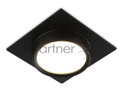 Светильник встраиваемый Ambrella light TN6739 BK черный IP44 GX53 110*110*57