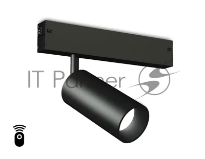 Управляемый светодиодный светильник для шинопровода Magnetic Ambrella light GL1212 BK черный IP20 12W 3000K-6400K 220V 36° D45*100 (Без ПДУ)