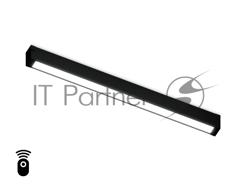 Управляемый светодиодный светильник для шинопровода Magnetic Ambrella light GL1282 BK черный IP20 18W 3000K-6400K 220V 120° 452*25*42 (Без ПДУ)