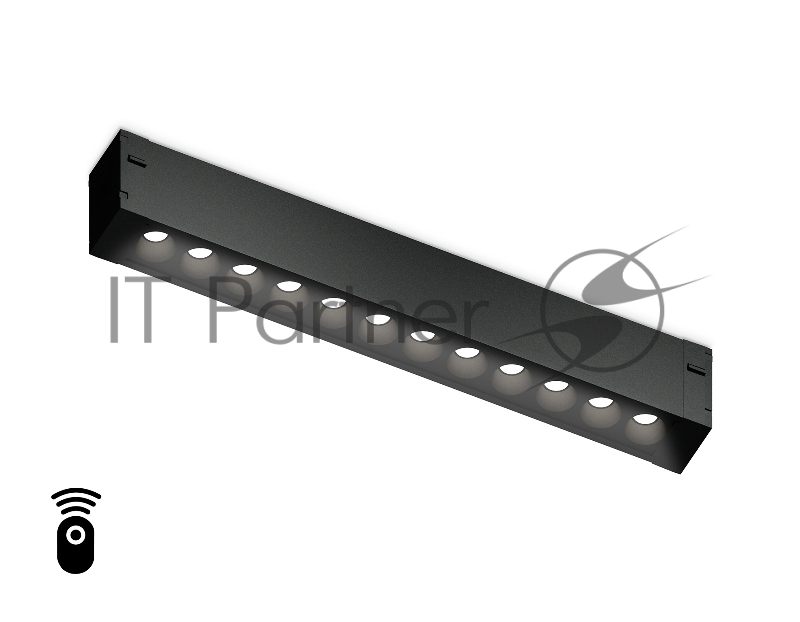 Управляемый светодиодный светильник для шинопровода Magnetic Ambrella light GL1302 BK черный IP20 12W 3000K-6400K 220V 24° 232*25*42 (Без ПДУ)