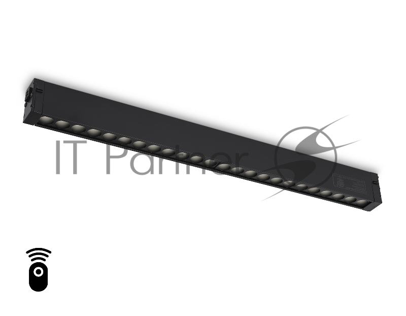 Управляемый светодиодный светильник для шинопровода Magnetic Ambrella light GL1314 BK черный IP20 24W 3000K-6400K 220V 24° 455*25*42 (Без ПДУ)