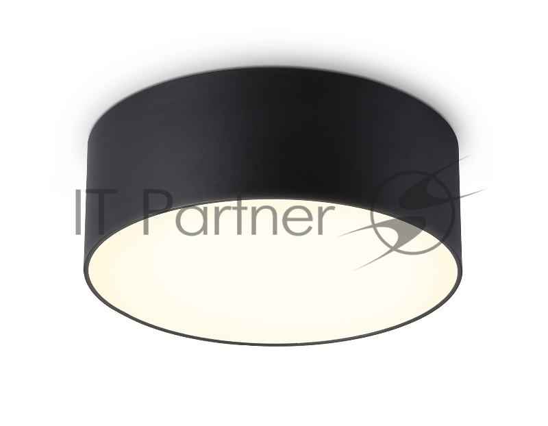 Потолочный светодиодный светильник Ambrella light FV5513 BK черный LED 15W 3000K D120*58 (Без ПДУ)