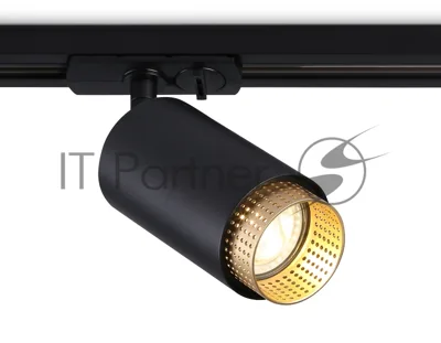 Трековый однофазный светильник Ambrella light GL5162 BK/GD черный/золото GU10 max 12W D60x190
