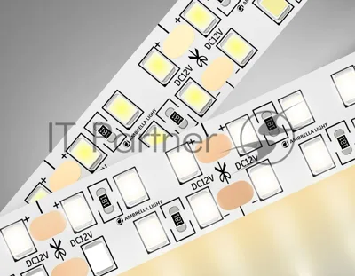 Светодиодная лента Ambrella light GS1601 2835 240Led/ 19.2W m/ 12V IP20 3000K/ 5000*14*1.2mm (2 конт.)