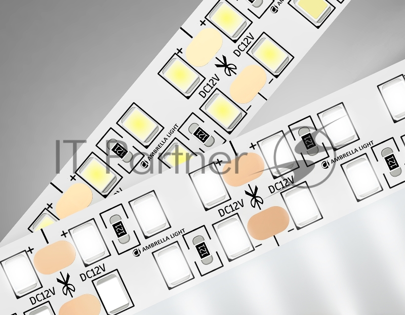 Светодиодная лента Ambrella light GS1702 2835 240Led/ 24W m/ 12V IP20 4500K/ 5000*14*1.2mm (2 конт.)