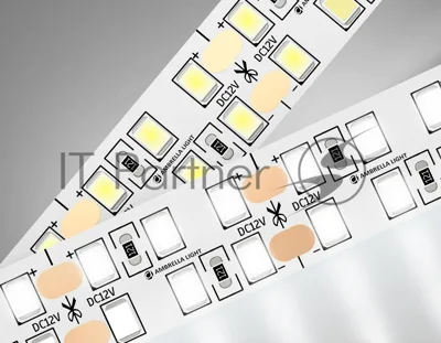 Светодиодная лента Ambrella light GS1702 2835 240Led/ 24W m/ 12V IP20 4500K/ 5000*14*1.2mm (2 конт.)
