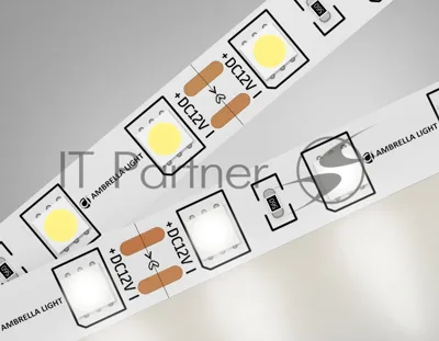 Светодиодная лента Ambrella light GS2002 5050 60Led/ 14.4W m/ 12V IP20 4500K/ 5000*10*1.87mm (2 конт.)
