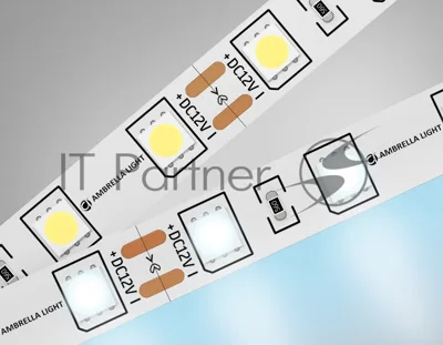Светодиодная лента Ambrella light GS2003 5050 60Led/ 14.4W m/ 12V IP20 6500K/ 5000*10*1.87mm (2 конт.)