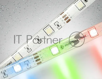 Светодиодная лента Ambrella light GS2301 5050 30Led/ 7.2W m/ 12V IP65 RGB/ 5000*10*2.87mm (4 конт.)