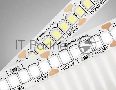 Светодиодная лента Ambrella light GS3502 2835 240Led /22W m/ 24V IP20 4500K/ 5000*10*1.2mm (2 конт.)