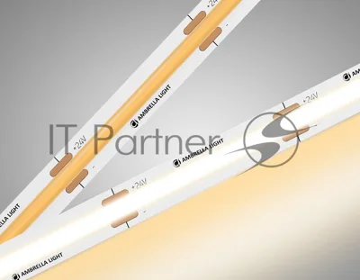 Светодиодная лента Ambrella light GS4751 COB 528Led/14W m/ 24V IP20 3000K/ 5m*10mm*2mm (2 конт.)