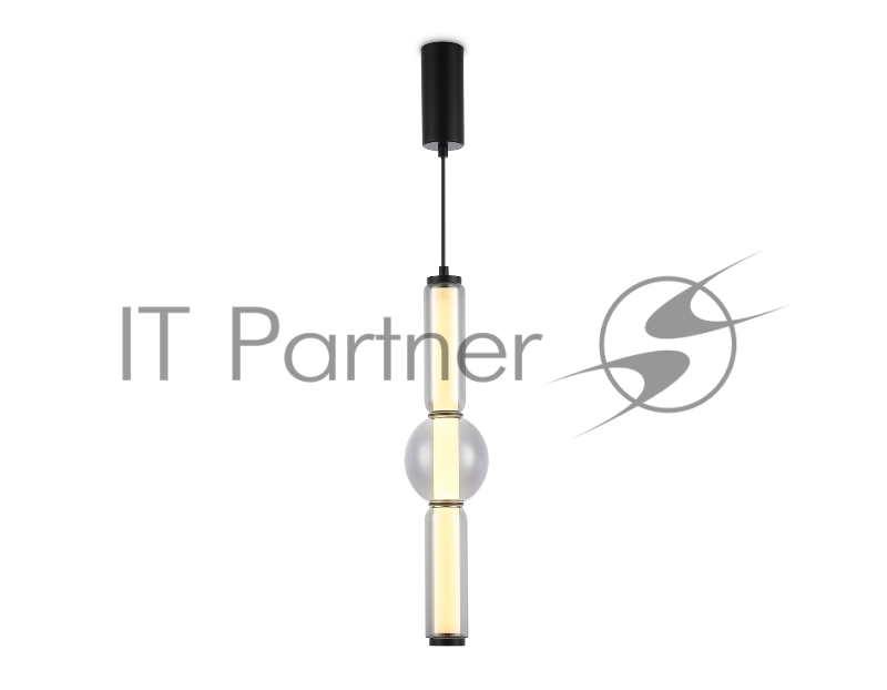 Подвесной светодиодный светильник Ambrella light LH11023 BK/SM черный/дымчатый 17W 3000K D120*520