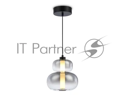 Подвесной светодиодный светильник Ambrella light LH11052 BK/SM черный/дымчатый 12W 3000K D230*265