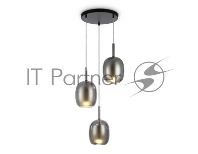 Подвесной светильник Ambrella light LH11153/3 BK/WH/SM черный/белый/дымчатый E27*3 max 60W D425*1500