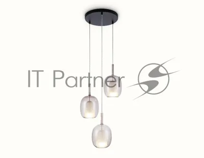 Подвесной светильник Ambrella light LH11156/3 BK/WH/TI черный/белый/янтарь E27*3 max 60W D425*1500