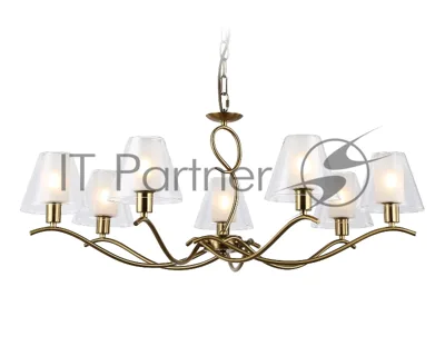 Люстра Ambrella light LH57093/7 BS/FR латунь/белый матовый E14/7 max 40W D840*790