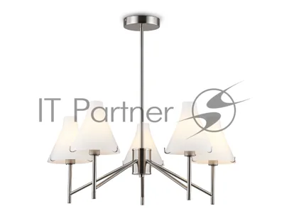 Люстра Ambrella light LH57123/5 SN/FR никель/белый матовый E14/5 max 40W D650*590