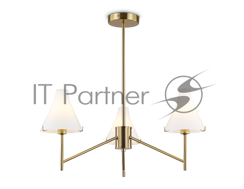 Люстра Ambrella light LH57131/3 BS/FR латунь/белый матовый E14/3 max 40W D650*590